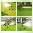Impact Sprinklers on Tripod Base with Ground Plugs,Heavy Duty Brass Head Sprinkler with 360 Degree Spray,0-44ft Large Area Irrigation,Tripod Sprinkler with Extension Legs for Yard Garden Lawn,1 Pack - Image 7