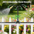 DEMORA 50FT Automatic Drip Irrigation Kit, Bendable Watering Hose with Multi Sprinkler Heads, Misting System for Garden Yard Outdoor Plants Greenhouse - Image 2