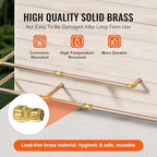 VEVOR Brass Pipe Fittings Push-Fit,Straight-Through,1/2"-3/4" 12PCS - Image 3