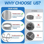 10ft x 5/8" ID Garden Leader Hose,Stainless Steel Braided Layer Water Hose - Image 2