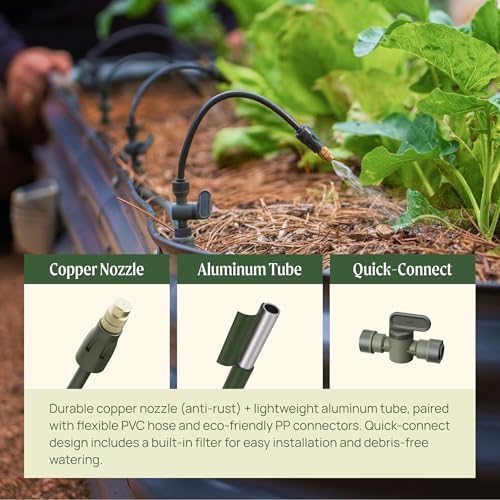 Vego Garden Irrigation Kit - Drip Irrigation System for Raised Garden Beds, Efficient Watering Solution for Vegetables, Flowers, and Plants, Easy DIY Installation (Small) - Image 4