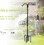 2-Pack Garden Hose Holder Stand with 7 Prong Base and Dual Shepherd Hooks - Image 4