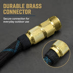 50ft Non-Expandable Garden Hose, Durable Fabric, Brass Connectors - Image 6
