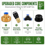 50FT 5/16" Garden Watering Kit with 16 Brass Nozzles - Image 7