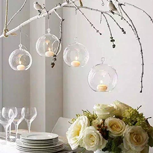 NUPTIO Hanging Glass Terrarium Globes with 2 Holes, 24 Pcs, 3.15 Inch - Image 5