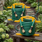Ripeng 10 Pcs Heavy Duty Extension Cord and Hose Reel with Carrying Handle, Durable ABS H-shape Design Fits 100ft Cord Cable or Water Hose, 50ft Soaker Tube Management (Yellow) - Image 2