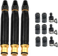 Heavy Duty Adjustable Hose Nozzle High Pressure Jet Sweeper Spray Nozzle (Black 3PCS) by AONETIGER
