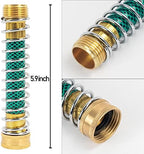Hourleey Brass Garden Hose Splitter + Hose Extension Adapter with Coil Spring - Image 7