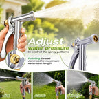 6 Pack Heavy Duty Water Hose Nozzle Bulk Zinc Metal Pistol Garden Nozzle - Image 3