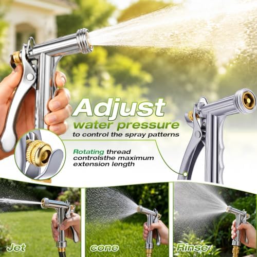 6 Pack Heavy Duty Water Hose Nozzle Bulk Zinc Metal Pistol Garden Nozzle - Image 3