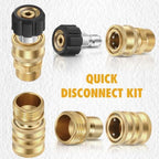 Treela 18 Pack Pressure Washer Adapter Set Quick Disconnect Kit Included M22-15mm Female to M22 14 mm Swivel to 3/8'' Quick Connect Fittings, 3/4 Inch to Release for Garden Hoses - Image 3