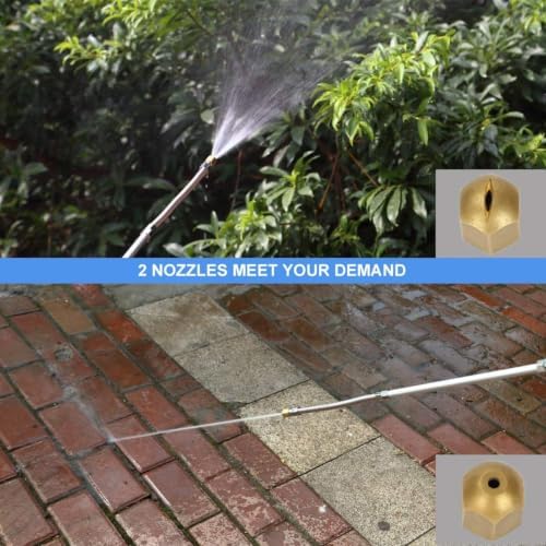 High Pressure Washer Nozzle Washer Wand Hose Nozzle Watering Sprayer Cleaning Tool, for Car/Garden Cleaning(Green) - Image 7