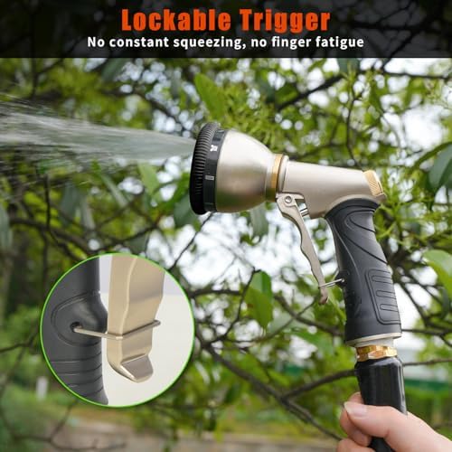 Besiter Garden Hose Nozzle Sprayer, Heavy Duty Metal Water Hose Nozzle - Image 4