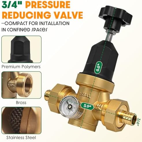 Upgraded 3/4" Water Pressure Regulator, For Residential or Commercial Use - Image 6