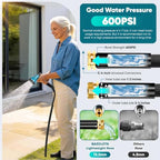 Garden Hose 100FT, Non-Expanding Water Hose With 10-Function Nozzle - Image 5