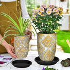 NIMYAU 4 Pack Plant Saucer 14 Inch, Heavy Sturdy Plastic Plant Trays for Pots, Plant Water Catcher Tray for Plants, Flower Pot Saucers, Plant Saucers for Indoors Outdoor - Image 3