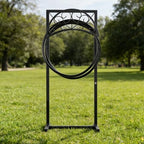 Garden Hose Holder Stand, Heavy Duty Freestanding Hose Holder for Outside, Holds Up to 150FT Water Hose, Metal Hose Hanger Rack with 4 Anchor Spikes for Yard Lawn Garden-Without Basket - Image 7