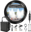 Portable Misting Cooling System Kit with 10M Hose, 4500mAh Rechargeable Pump and 8 Mist Nozzles, Outdoor Misting System for Patio, Garden, Backyard, Camping, Beach, Golf Cart and Animal Shelter by Unknown