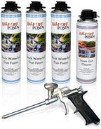 Waterfall Foam Bundle, Three 24oz Black Foam Cans, Foam Gun & Gun Cleaner by HALFOFFPONDS