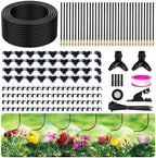200FT 360° Adjustable Drip Irrigation Kit System for Garden Sprinklers for Yard Garden Watering System with 32 Nozzles Raised Bed Greenhouse Plant Watering Devices Misting System by WEAREN