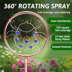 34" Tall Copper-Coated Stainless Steel Garden Sprinkler, 360° Rotating Decorative Ornamental Sprinkler for Lawn, Yard & Landscape Watering (Ladybug) - Image 2