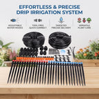 Luocute Drip Irrigation System, Adjustable Quick Connect Garden Watering Kit with 1/4 inch Tubing and Nozzles for Greenhouse Raised Beds Lawn Outdoor Plants - Image 5