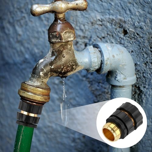 Quick Connect Hose Fittings Male and Female Set, 3/4 Inch Aluminum Garden Hose Fitting Quick Connector with Rubberized Grips, Water Hose Connector for Garden (6 Set) - Image 3