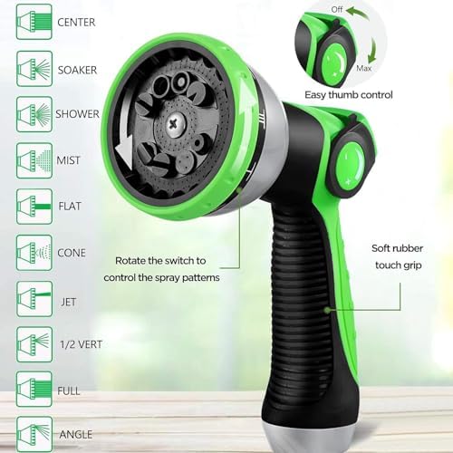 Diydeg Garden Hose, 50ft Expandable Flexible Hose with Sprayer Nozzle, Adjustable Portable Lightweight Water for Yard Lawn Washing Cars Cleaning Outdoor Watering - Image 2