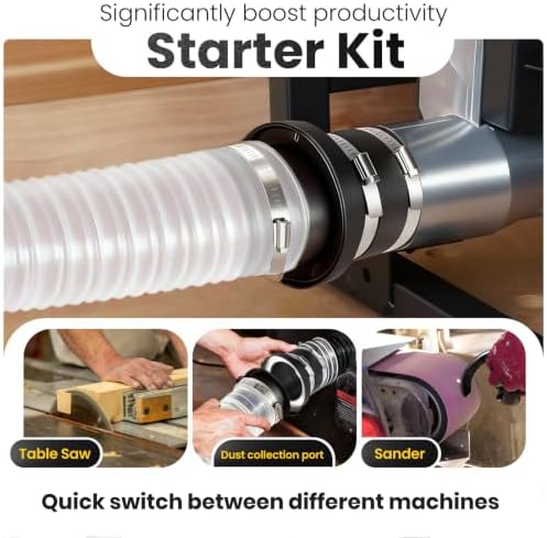 Magnetic Dust Collection Fittings,8 high-strength magnets,One-to-Many Magnetic Starter Kit,1s connect and disconnect—enabling efficient hose transfer between different machines - Image 4