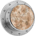 Mechanical Kitchen Timers for Cooking,Hand Drawn Patterns Printed 60 Minute Magnetic Countdown Timer,Cute Cooking Timers with Alarm,Stainless Steel Time Timer Manual No Batteries Required by Unknown