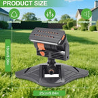 16-Nozzle Oscillating Sprinkler with Dual-Zone Sprinkler Water Timer, Adjustable Garden Sprinkler Watering System, 360° 16-Hole Automatic Rocking Sprinkler (Standard, with Single-Zone Timer) - Image 6