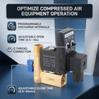 G1/2 DN15 230V Automatic Timed Water Electronic Timed Drain Valve for Air Compressor Condensate Management(230V) - Image 6