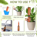 Baderke 8 Pcs 4 Set Plant Watering Devices, Terracotta Watering Spikes with 25 oz Plastic Wine Bottles, Slow Release Vacation Insert Automatic Plant Waterer Device for Indoor Outdoor - Image 4