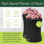Good Ideas Impressions Nantucket Rain Water Collection Barrel, 2 Pack - Image 3