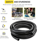 Flexible PVC Pipe ID1.5" Black PVC Pipe,ID1.5" x50 feet Pool Hose,Spa Hose Tubing for Koi Ponds, Pond Tubing,Irrigation and Water Gardens,With 2PCS Stainless Steel Clamps - Image 3