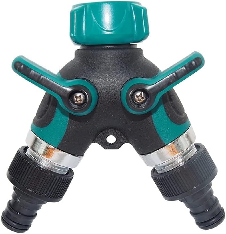 Metal Garden Hose Splitter, 2 Way Y Hose Connector, Easy Grip Splitter, 2 Way Garden Hose Splitter with 2 Valves - Image 4