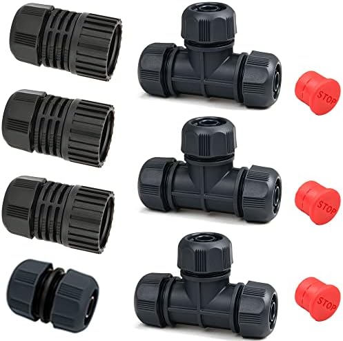 Eden 50 Ft Garden Hose and 10-Piece Hose Connector Set for Sprinkler Systems - Image 5