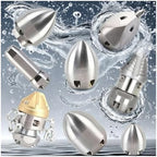 40L~110L G1/2 Inch Sewer Jetter Nozzle Stainless Steel Pipeline Cleaning Tools High Pressure Machine Accessories(Gray,60LIMin) - Image 2