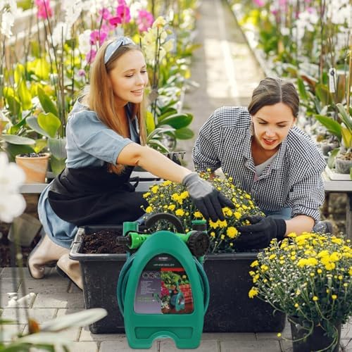 Portable Wall Mounted Water Hose Reel with Adjustable Nozzle Green - Image 4