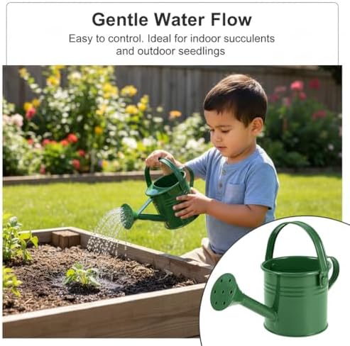 Veemoon Small Kids Watering Can, 6pcs Lightweight Metal Watering Can for Indoor Plants - Portable Water Supplies for Toddler Bonsai Plant Gardening Indoor and Outdoor (6 Colors) - Image 2