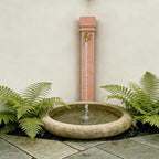 Woodgrain Water Dispenser, 304 Stainless Steel Garden Hose Stand with Faucet, Vertical Water Column for Outdoor Use, Durable and Stylish (31.5in/80cm) - Image 2
