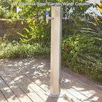Outdoor Garden Water Column, 304 Stainless Steel Frost-Resistant Tap Post with Lockable Water Hydrant, Hose Stand with Spigot for Garden Irrigation and Watering(Size:20 * 4.1in) - Image 3