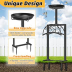 Garden Hose Holder, Freestanding Holds 150ft with Bird Feeder - Image 3