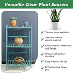 60 Pack 12 Inch Plant Saucer Clear Plant Saucers for Outdoors Plants Drip Trays Extra Large Pot Saucer No Holes Pot Saucers Planter Trays for Outdoor Plants Bulk Plastic Tray for Flower, Potted Tree - Image 6