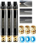 Home High Pressure Hose Nozzle with 3/4" Brass GHT Adapter,Heavy Duty Adjustable Twist Hose Nozzle Jet Sweeper Nozzles Fit Standard US/CA Garden Hose for Car & Yard Cleaning (3) by Unknown