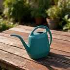 2 Gallon Plastic Watering Can with Long Spout for Indoor Outdoor Plants, Ergonomic Handle Garden Water Pot for Home Flower Bed, Green Blue Grey(Dark Green - 2L) - Image 2