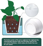 D'vine Dev Self Watering Terracotta Pot, Teal Glass Cup, 8 in, 37-X-C-5 - Image 6