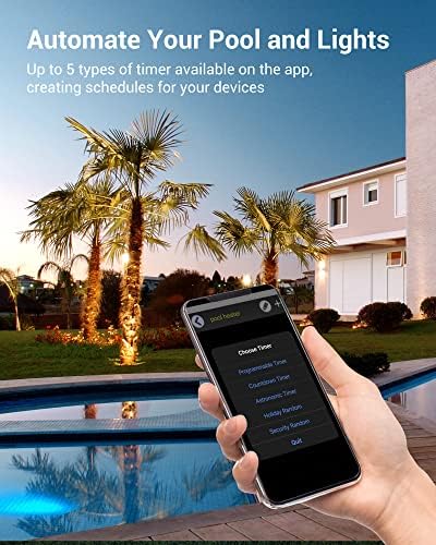 DEWENWILS Pool Pump Timer, Outdoor Smart Wi-Fi Timer Box - 40A 120-277V 2HP - Image 5