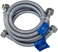 Stainless Steel Washing Machine 5' Set Inlet Fill Hoses with Washers by Unknown