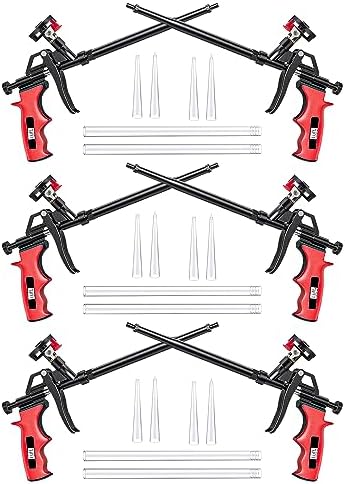 Professional Expanding Foam Spray Gun, 6 Insulation Guns + 54 Extenders by LuftWerkzeuge